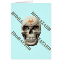 Biohazard Evil Skull Greeting Card