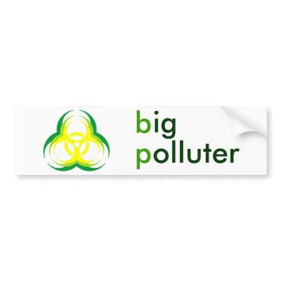 biohazard flower big polluter bumper sticker by sirninger