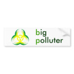 biohazard flower big polluter bumper stickers