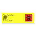 Biohazard Profile Card business cards