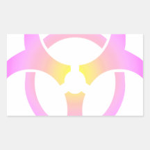 Biohazard Rectangle Sticker