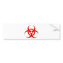 Biohazard red design! bumper stickers