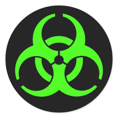 Biohazard Round Stickers by kinggraphx