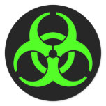 Biohazard Round Stickers
