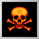 Biohazard Skull & Crossbones Poster posters