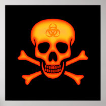 Biohazard Skull & Crossbones Poster