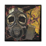 Biohazard Skull in Gasmask magnets