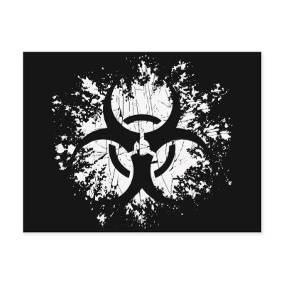 Biohazard -Splat Post Cards by kbilltv