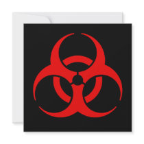 Biohazard Symbol Custom Invites