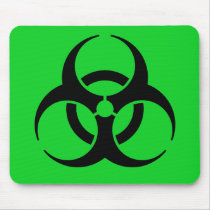 Biohazard Symbol Mouse Pads