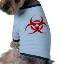 Biohazard symbol red dog clothes