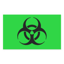 Biohazard Symbol Rectangular Stickers