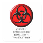 BioHazard Toxic - Red Square Sticker