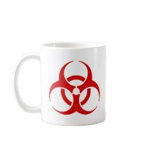 biohazard ! warning danger mug