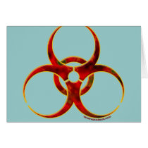 Biohazard Warning Symbol Greeting Card