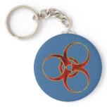 Biohazard Warning Symbol Keychains