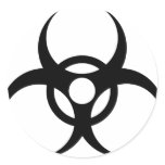 biohazard waste symbol stickers