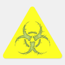Biohazard -xdist triangle sticker