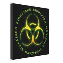 Biohazard Zombie Warning Canvas Print