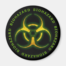 Biohazard Zombie Warning Refrigerator Magnets