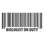 biologist on duty bar code icon