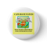 biology experiment joke pinback buttons