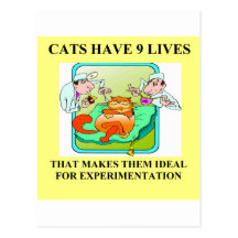 biology experiment joke post card