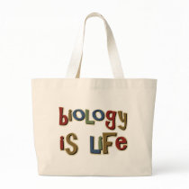 Biology is Life Funny Pun Tote Bag