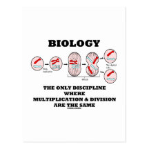 Biology Only Discipline Multiplication Division Post Cards
