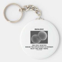 Biology Science Division Multiplication Same Thing Key Chains