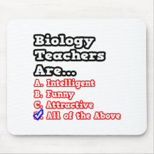 Biology Teacher Quiz...Joke Mousemats