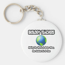 Biology Teachers...World a Better Place Keychain