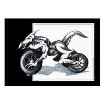 Biomechanical Draconic Trike Business Cards