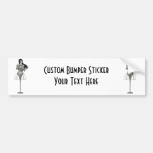Biomechannequin Woman 3 - 3D Goth Mannequin Bumper Stickers