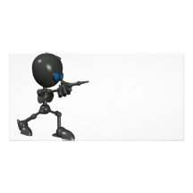 Bionic Boy 3D Robot - Finger Guns - Original Photo Card