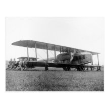 Biplane Airliner, 1919 Postcard