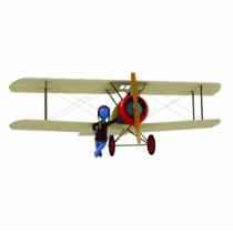 Biplane and Pilot Photo Sculpture Version 2