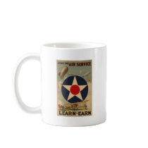 Biplane Blimp Airship Aeroplane Vintage Art Coffee Mug