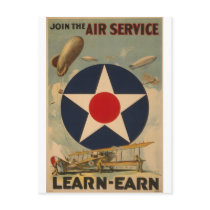 Biplane Blimp Airship Aeroplane Vintage Art