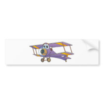 Biplane Purple Cartoon