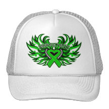 Bipolar Disorder Awareness Heart Wings Mesh Hat