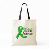 Bipolar Disorder Awareness Ribbon Tote Bags