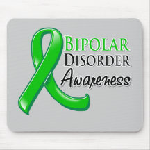 Bipolar Disorder Awareness Ribbon Mousepad