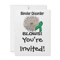 Bipolar Disorder Blows Awareness Design Personalized Invite