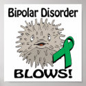 Bipolar Disorder Blows Awareness Design posters