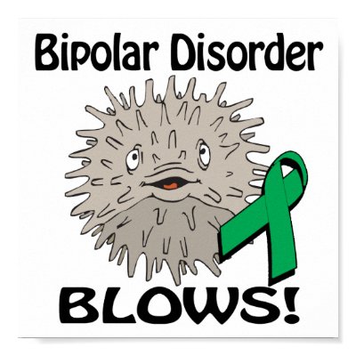 Bipolar Disorder Blows Awareness Design Print by animals4acause