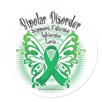 Bipolar Disorder Butterfly 3 Sticker