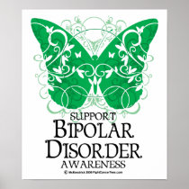 Bipolar Disorder Butterfly Poster