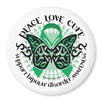 Bipolar Disorder Butterfly Tribal 2 Refrigerator Magnet