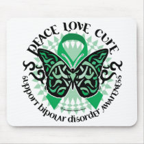 Bipolar Disorder Butterfly Tribal 2 Mouse Pad
